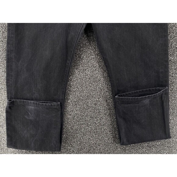 Levi's Mens 501 Jeans 36x34 Regular Fit Denim Button Fly Black Pants Western - Picture 5 of 13